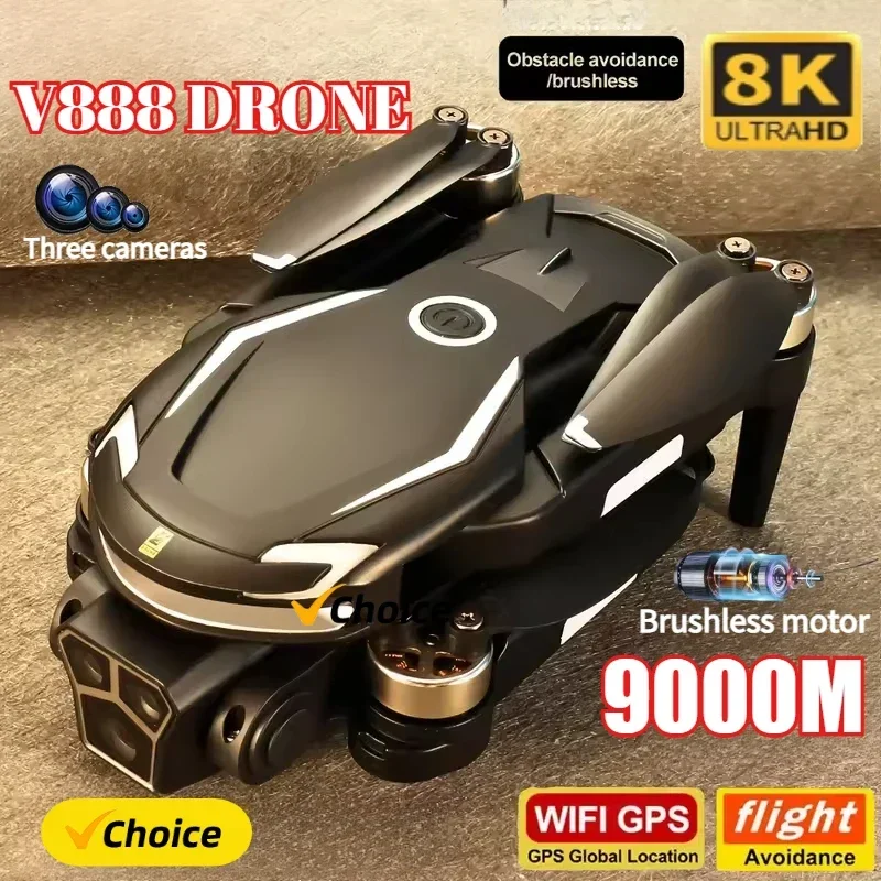 New V888 Drone 8K GPS Triple C - огляд і ціна Drone Photogrammetry