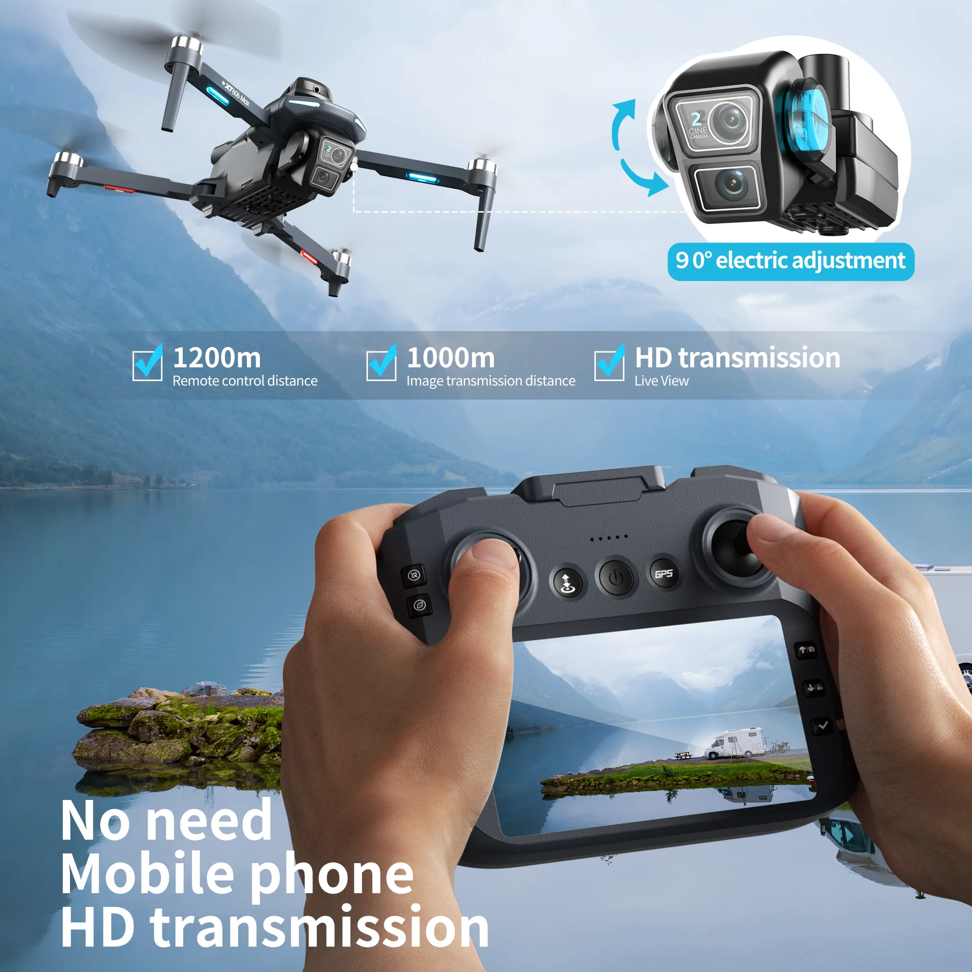 Lenovo XT606 MAX GPS Drone 4k  - огляд і ціна Drone Photogrammetry