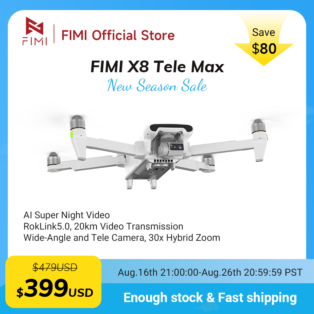 FIMI X8 Tele Max Drone 1/2-inc - огляд і ціна Drone Thermal Imaging